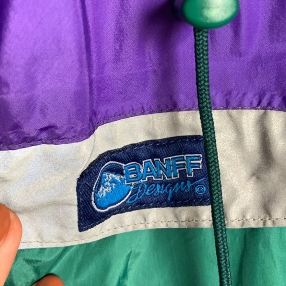 Vintage Banff Goretex green and purple running jacket sz M - Picture 5 of 13